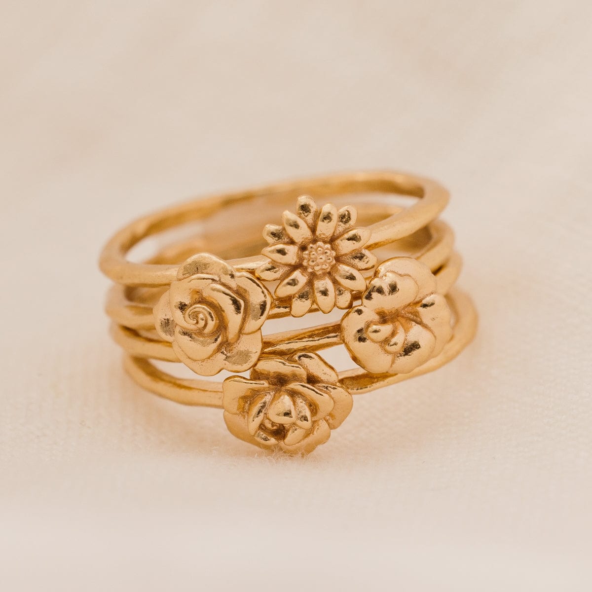 April Birth Flower Ring