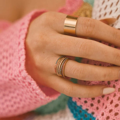 April Birthstone Stacking Ring