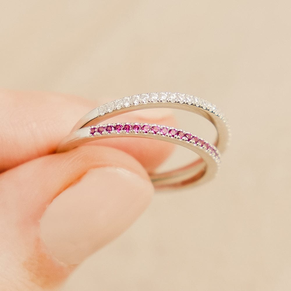 April Birthstone Stacking Ring