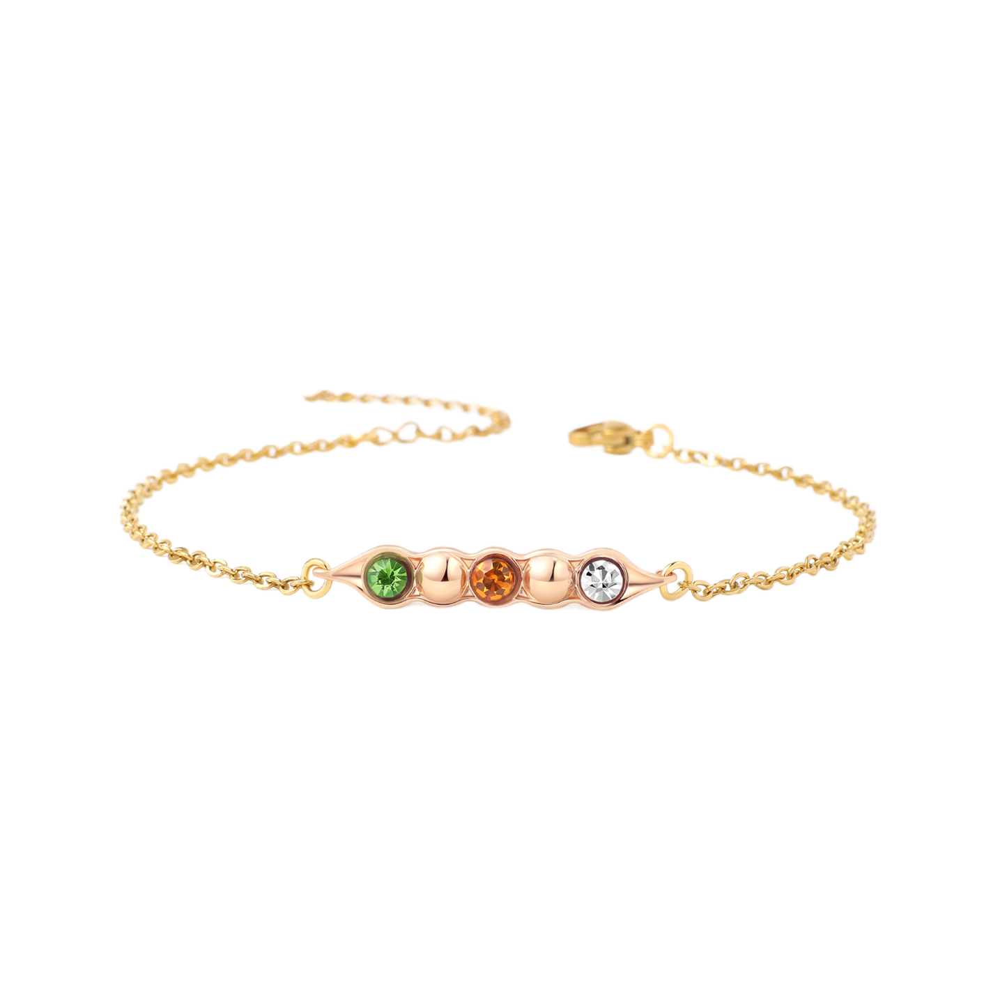 Birthstone Peas in a Pod Bracelet