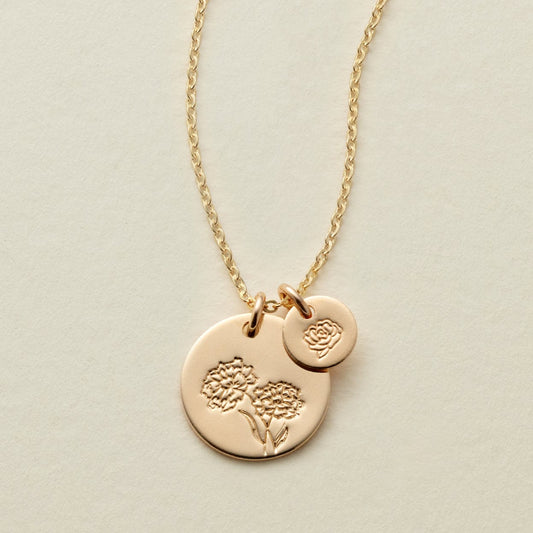 Big & Little Blooms Disc Necklace