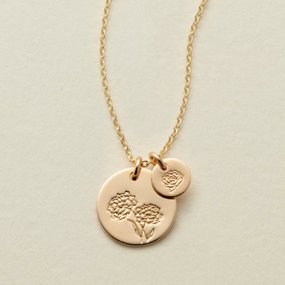 Customized Blooms Disc Necklace