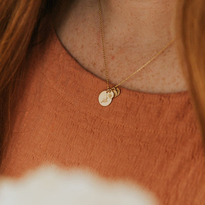 Big & Little Blooms Disc Necklace