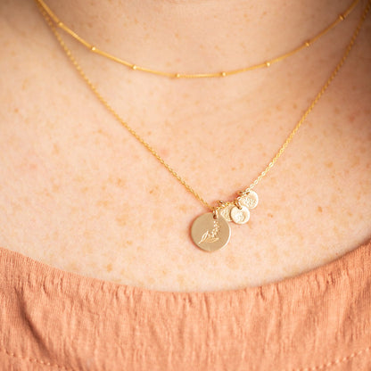 Big & Little Blooms Disc Necklace