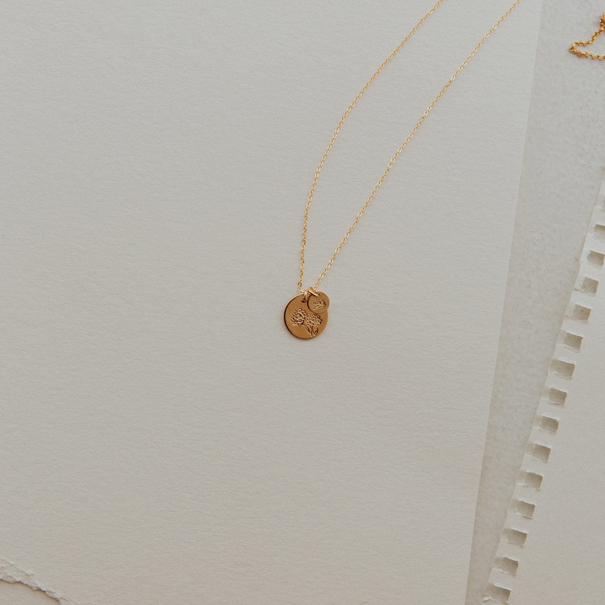 Big & Little Blooms Disc Necklace