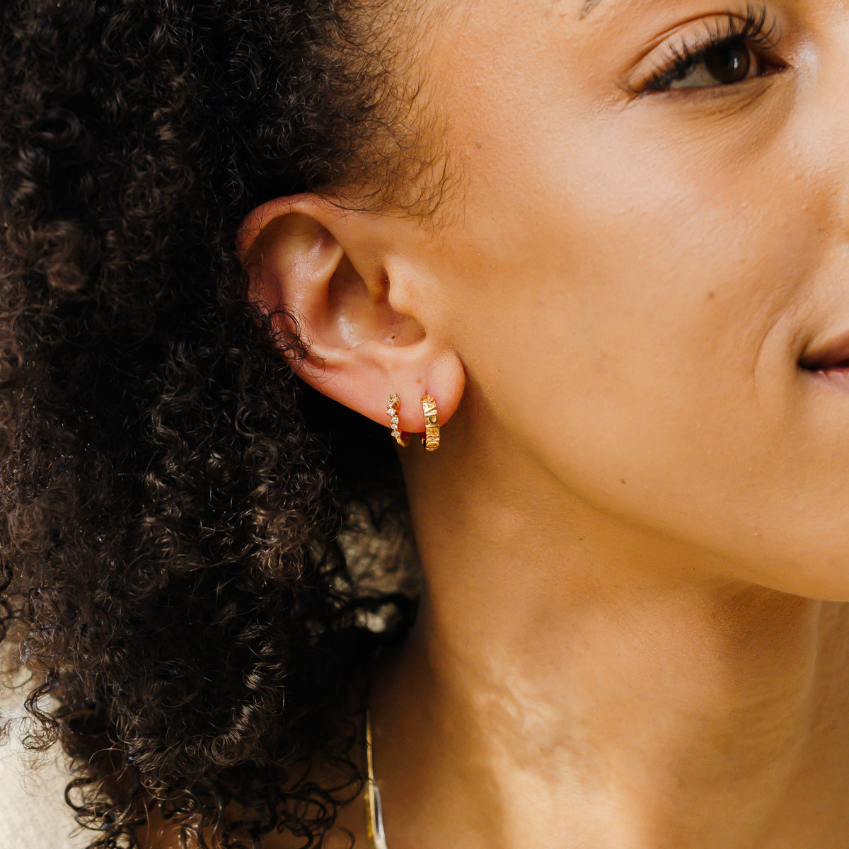 Capricorn Huggie Hoop Earrings