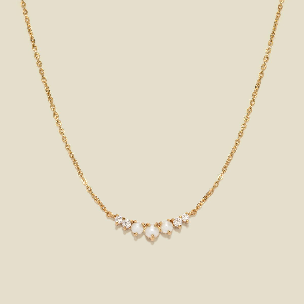 Crescent Pearl Necklace