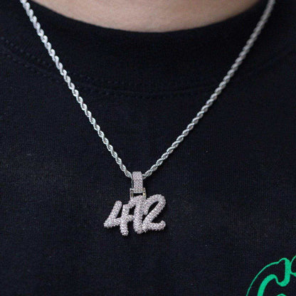 Personalized Pave Font Necklace