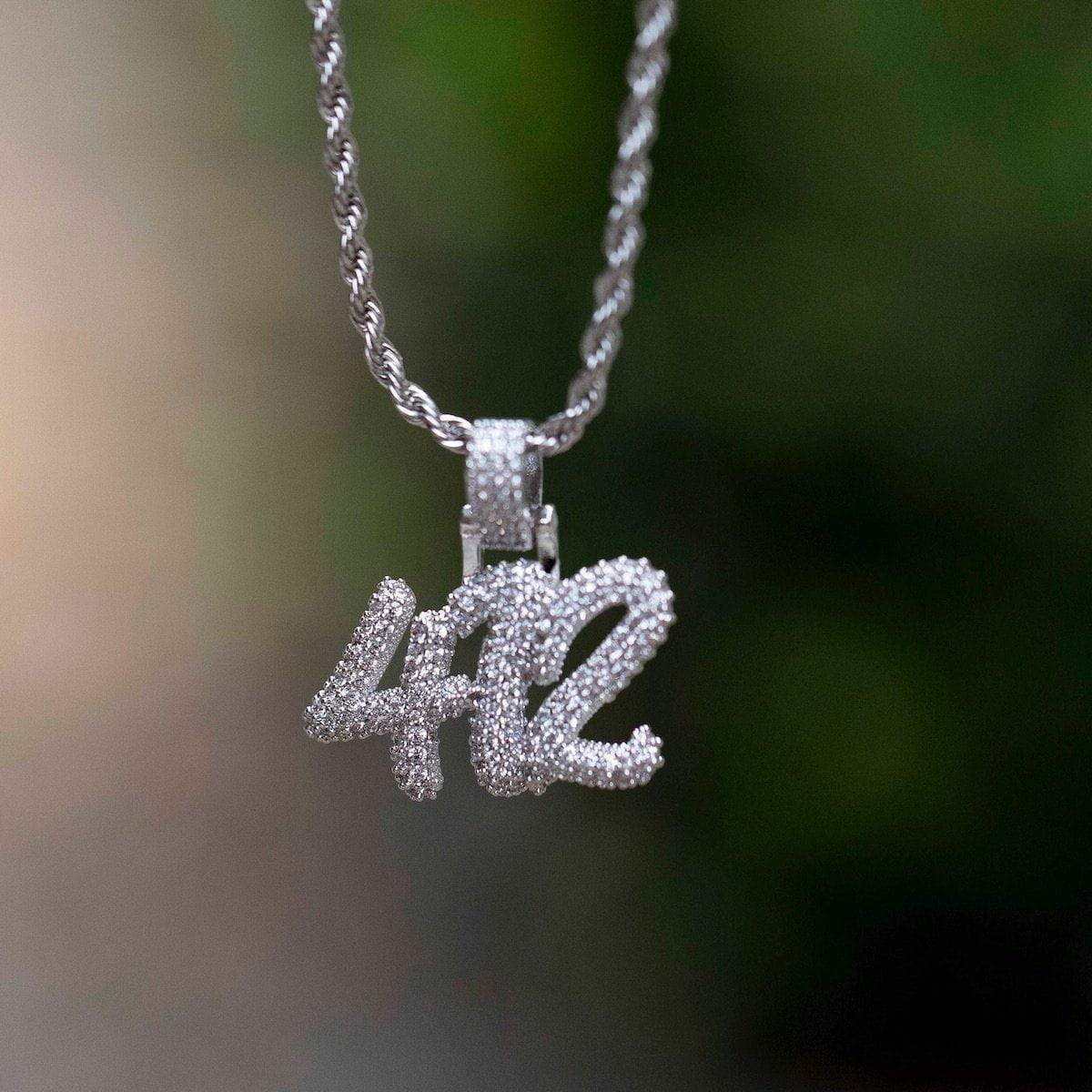 Personalized Pave Font Necklace