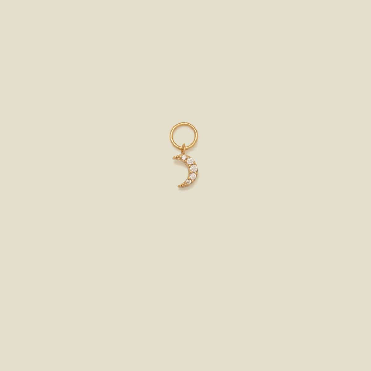 CZ Crescent Hoop Charm | Final Sale