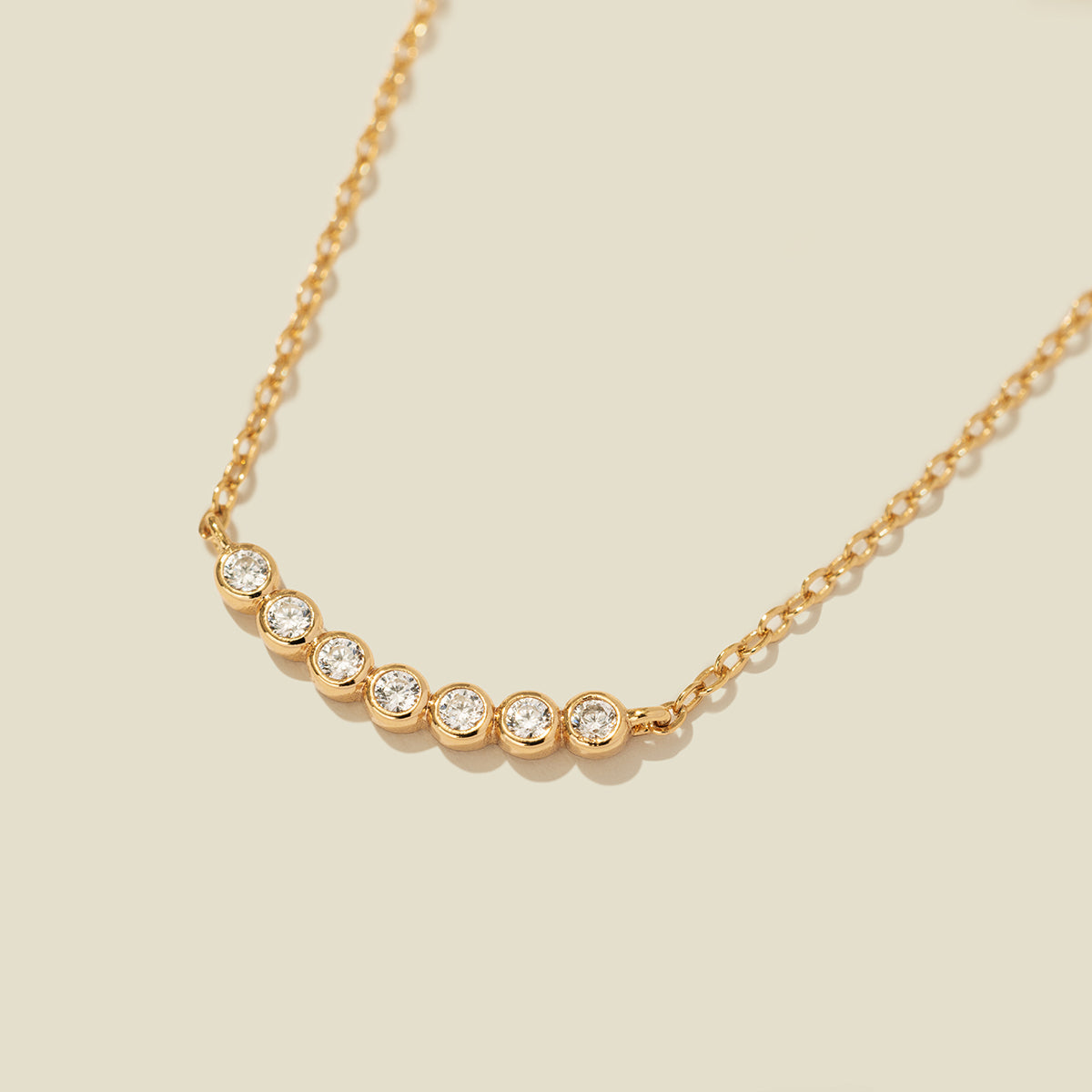 CZ Poppy Crescent Necklace | Final Sale