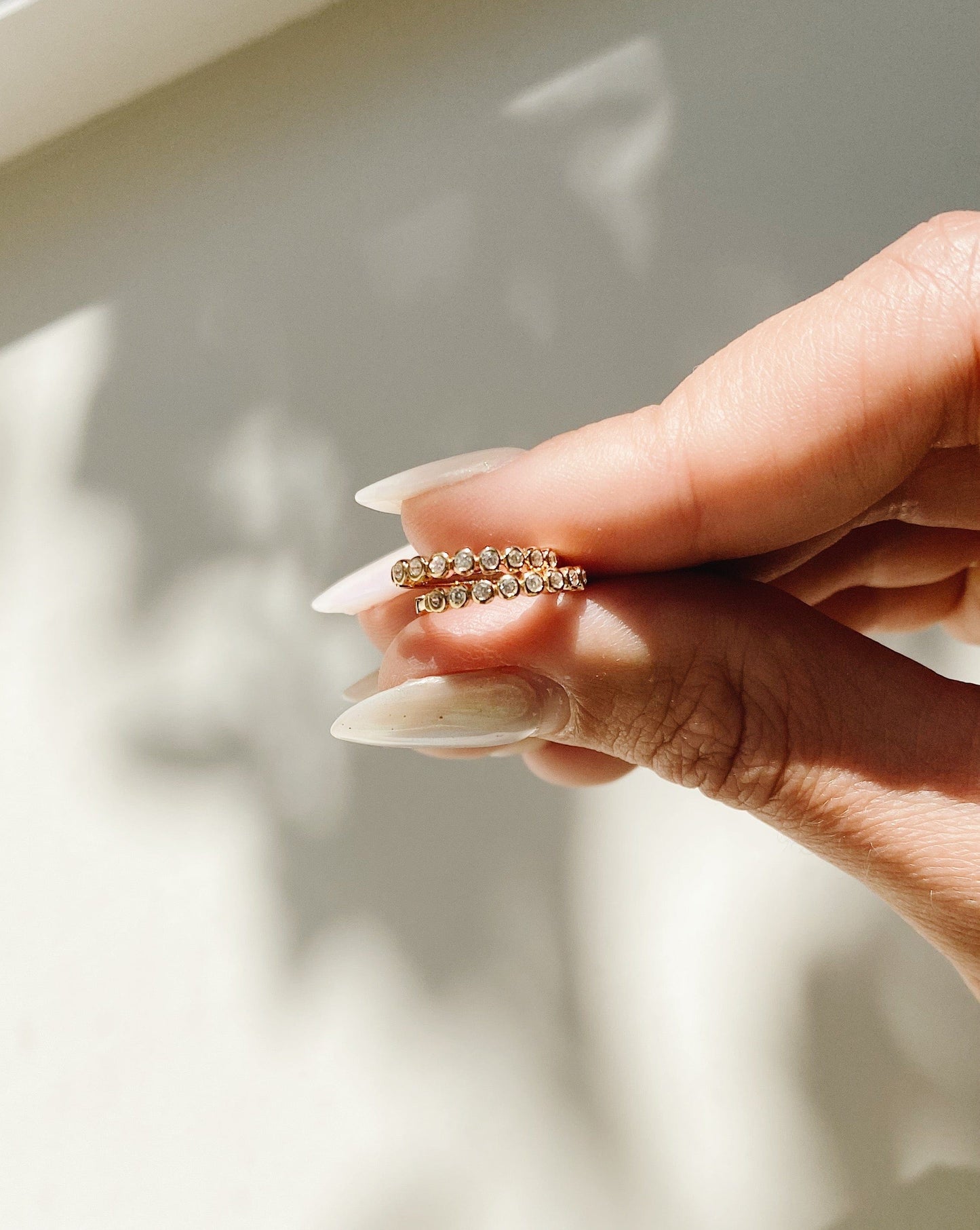 CZ Poppy Hoop Earrings