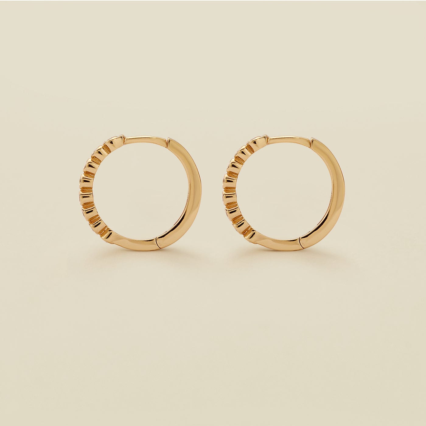 CZ Poppy Hoop Earrings