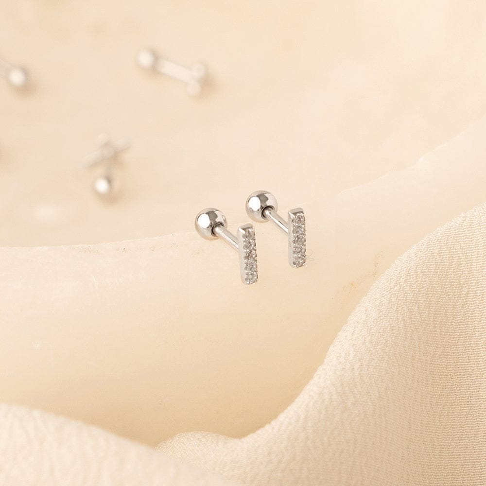 Cubic Zirconia Stud Earrings Set