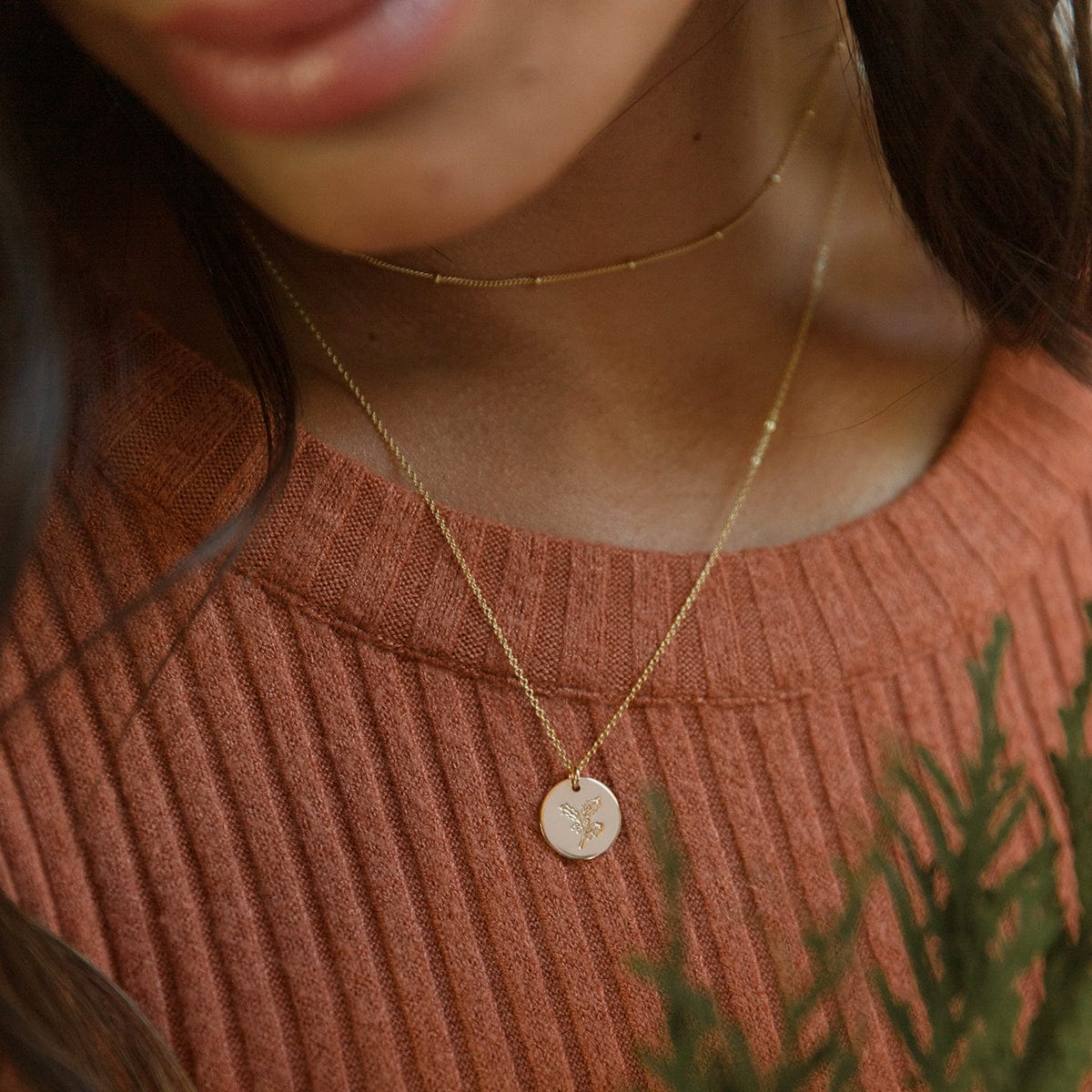 December Birth Flower Necklace