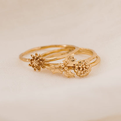 December Birth Flower Ring