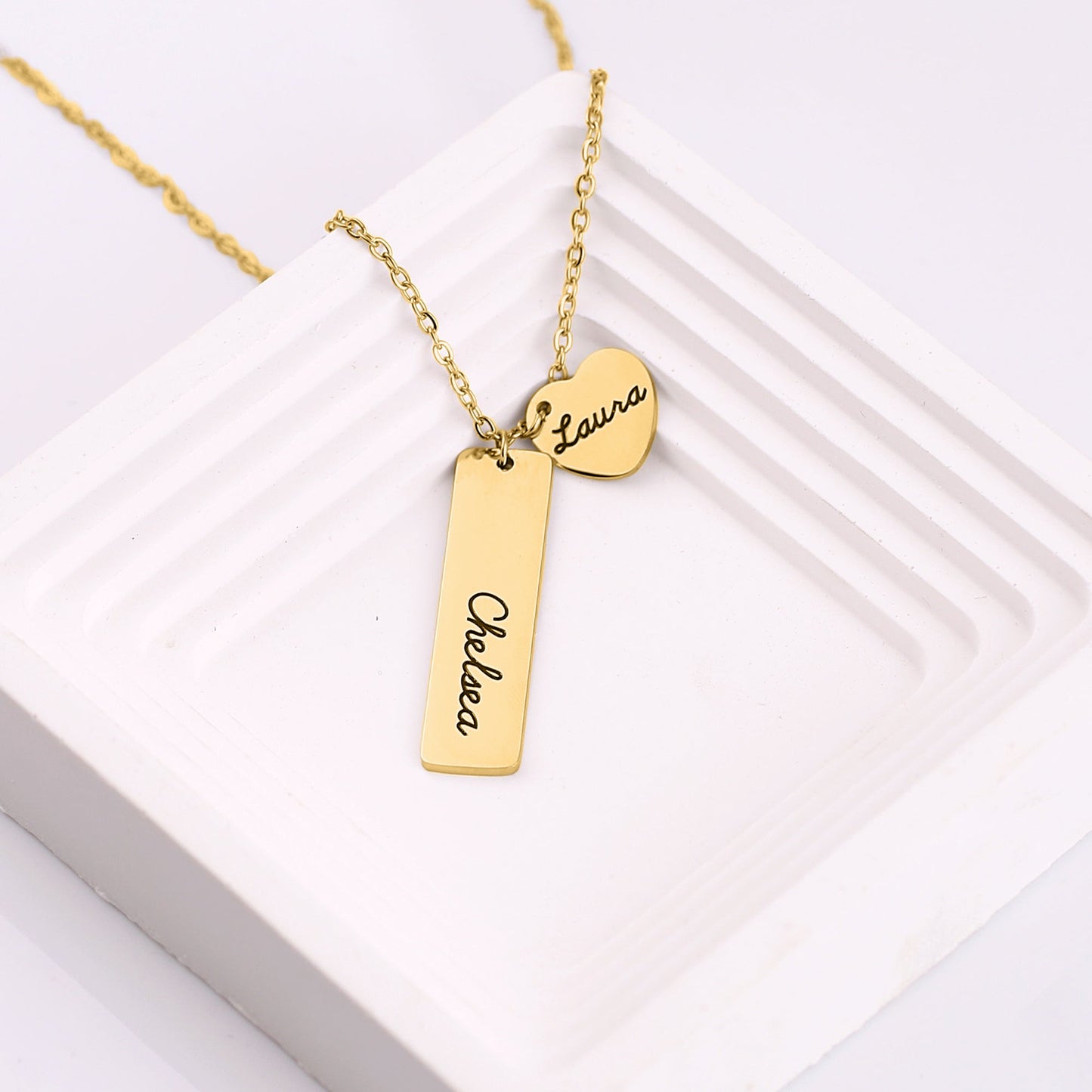 Personalized Engraved Heart Pendant Necklace