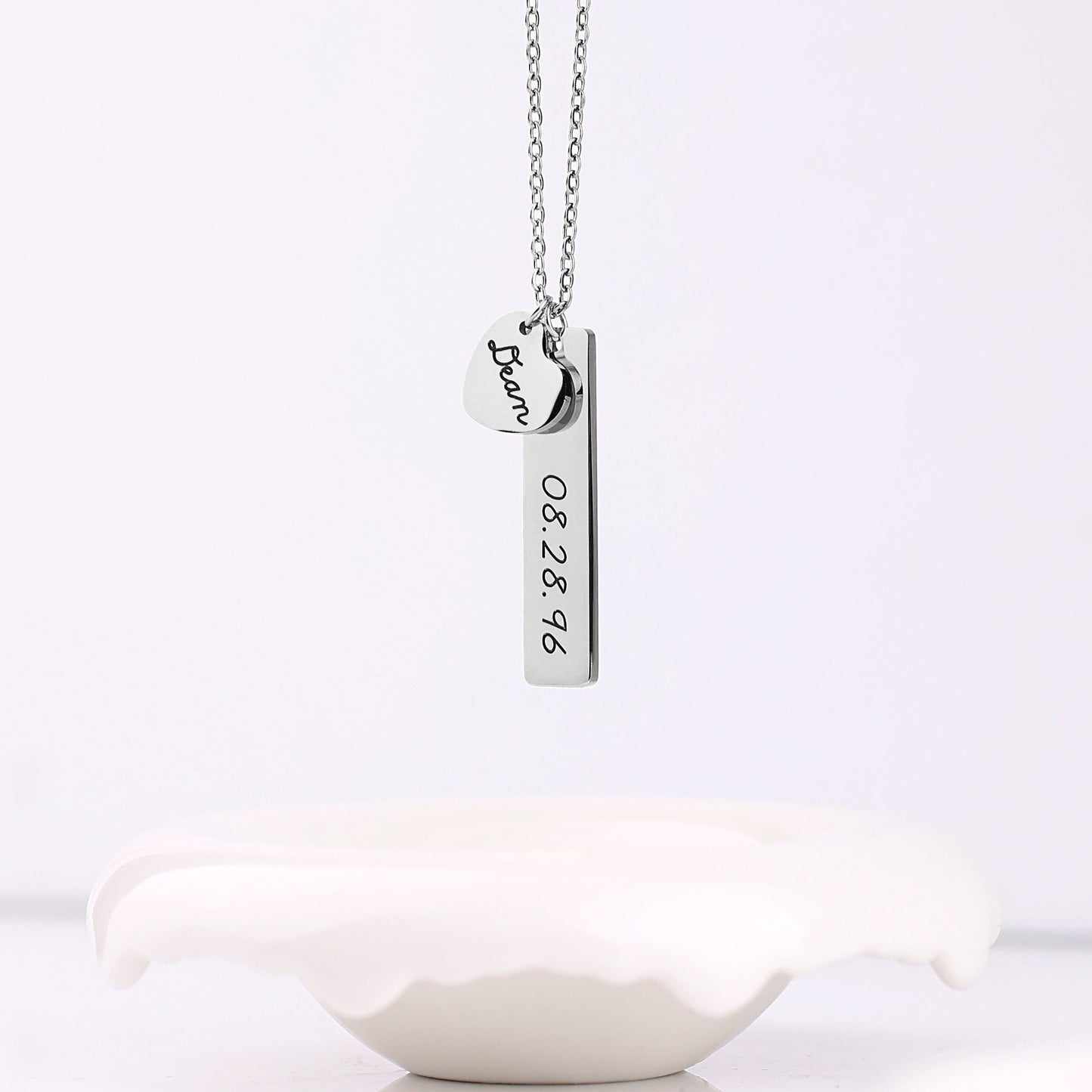 Personalized Engraved Heart Pendant Necklace