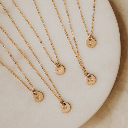 Charm Stacker Disc Necklace