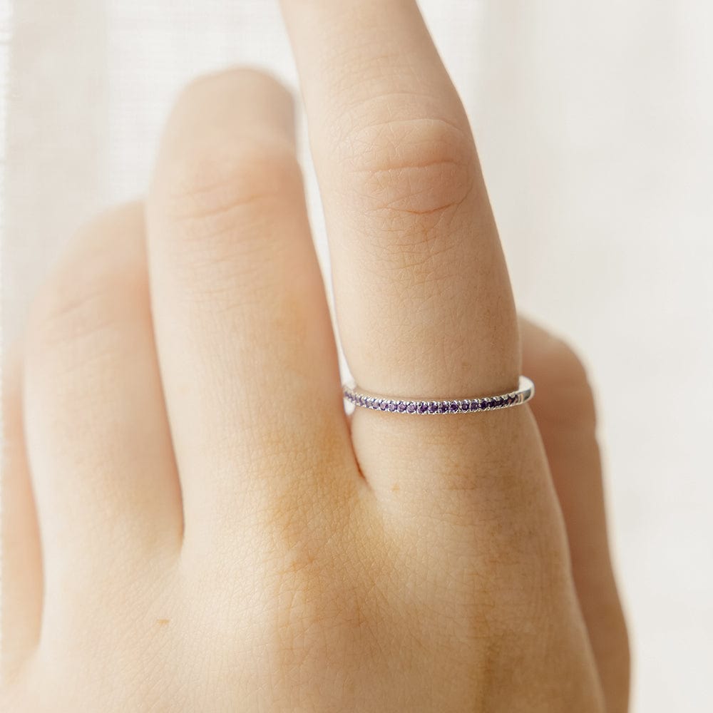 February Birthstone Stacking Ring