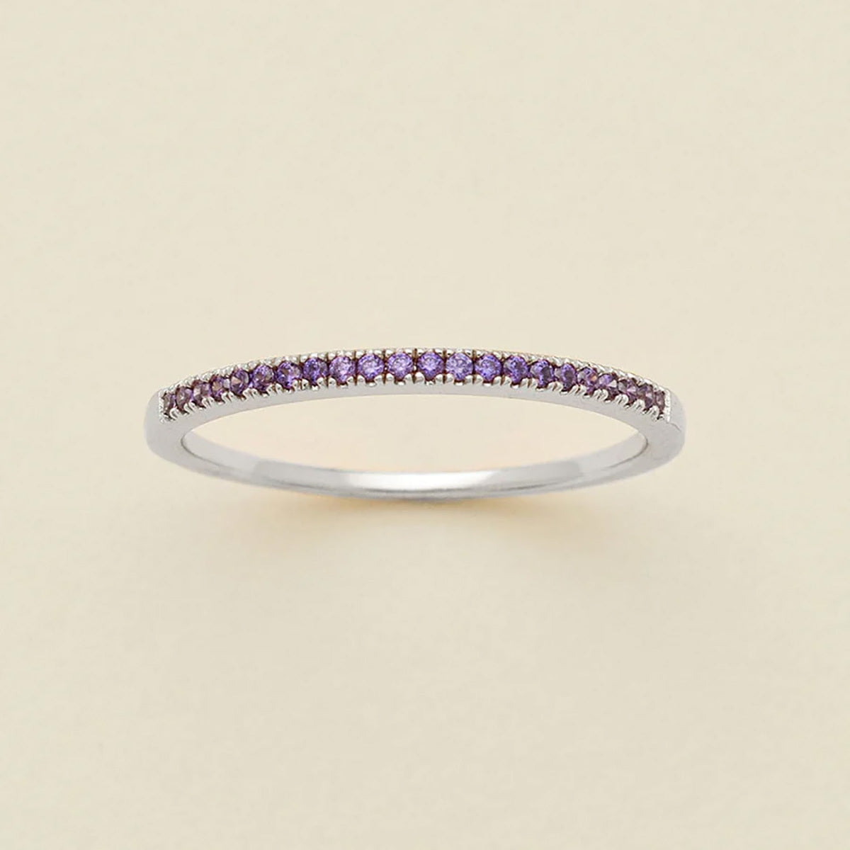 February Birthstone Stacking Ring