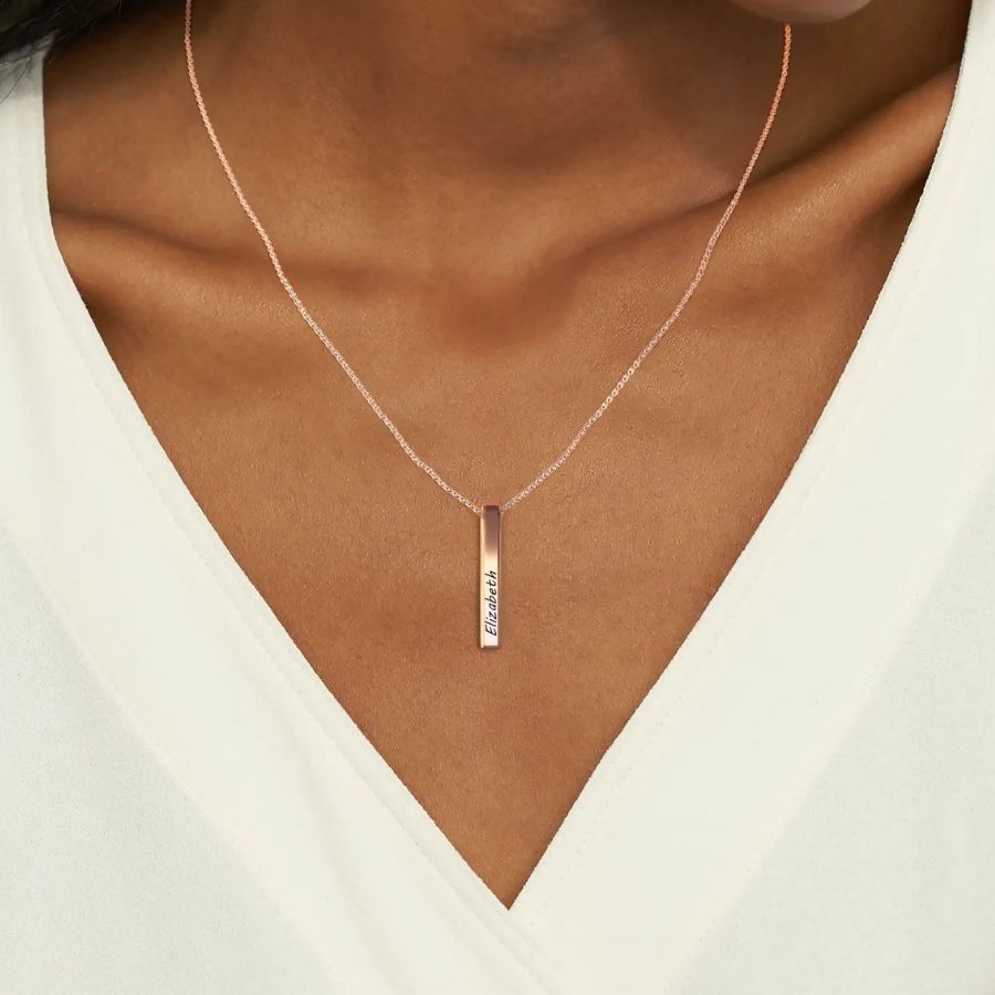 Pillar Bar Personalized Necklace