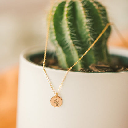 Personalized Grounded Disc Necklace