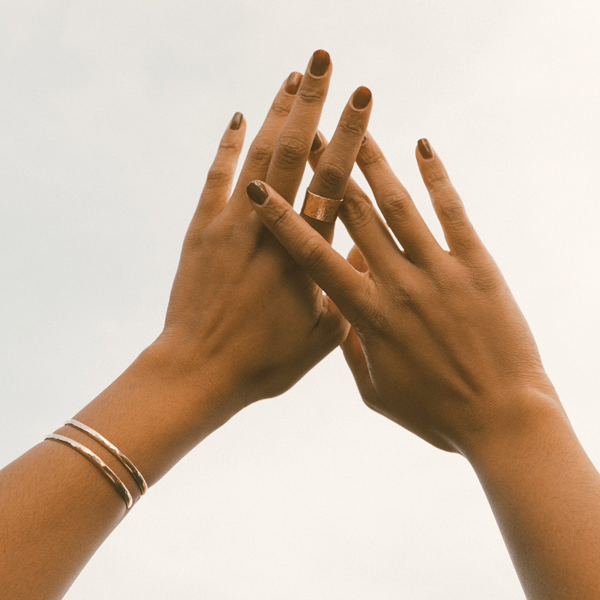 Hammered Cigar Band Ring | Final Sale