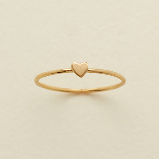 Personalized Heart Stacking Ring