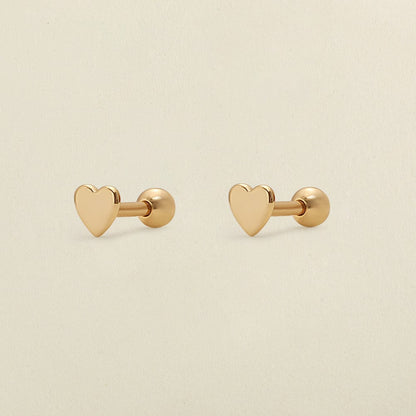 Customized Heart Stud Earrings