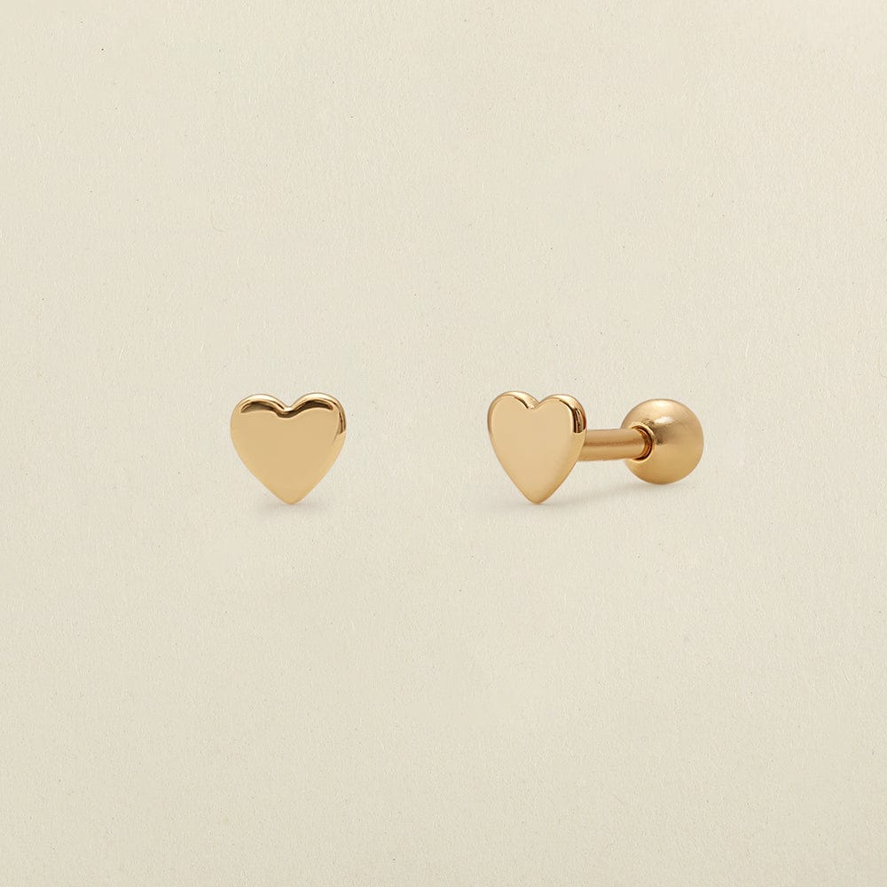 Customized Heart Stud Earrings