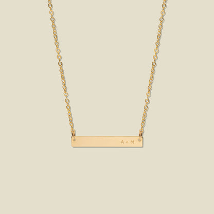 Personalized Horizontal Bar Necklace