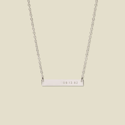 Personalized Horizontal Bar Necklace