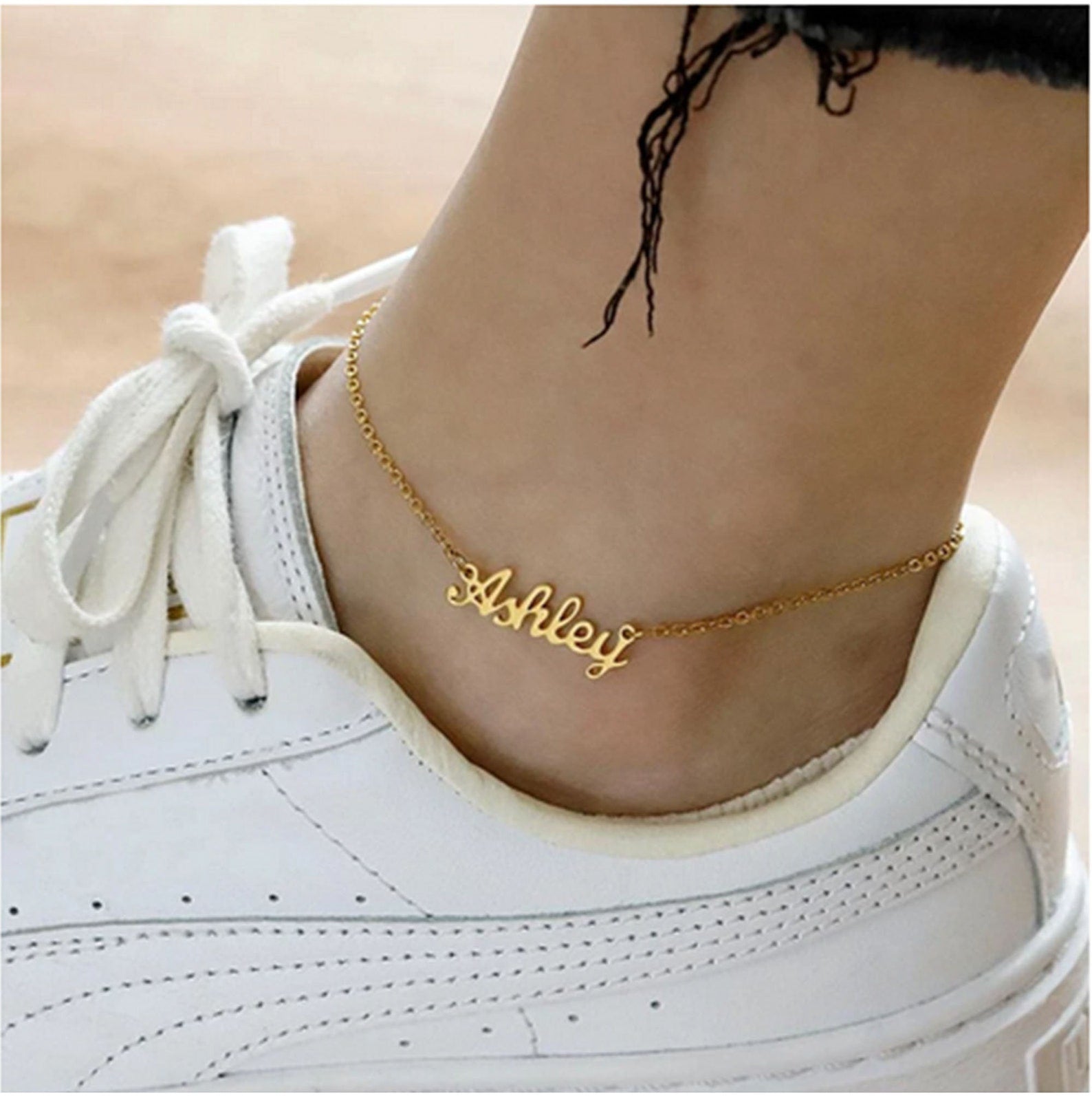 Custom Dainty Name Anklet for Summer