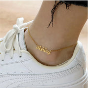 Custom Dainty Name Anklet for Summer