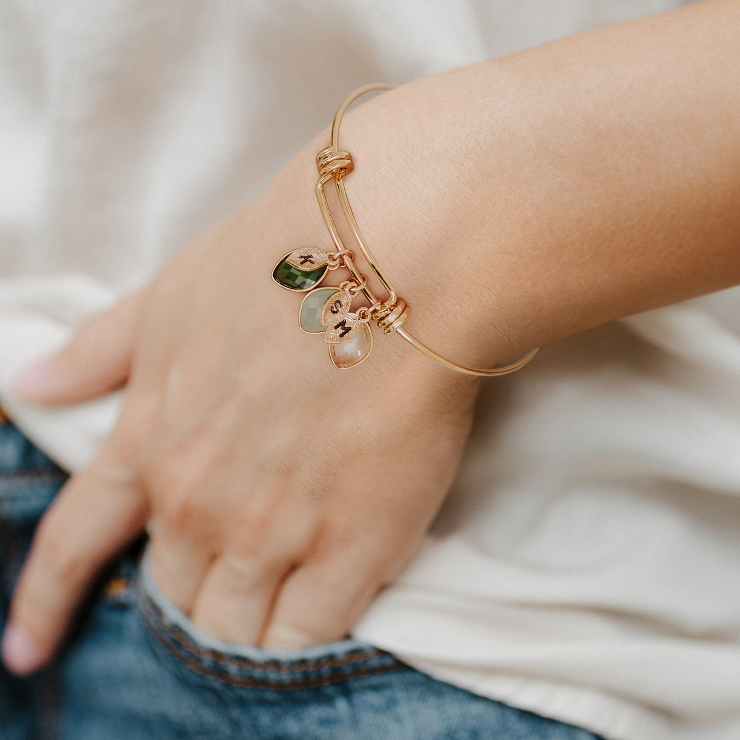 Personalized Birthstone Charm Bracelet