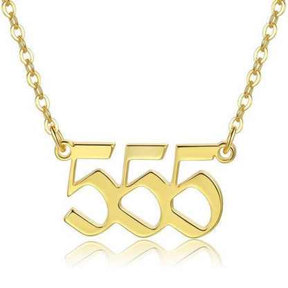 Personalized 14K Gold Angel Number Necklace