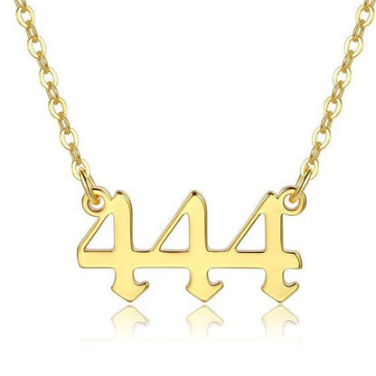 Personalized 14K Gold Angel Number Necklace