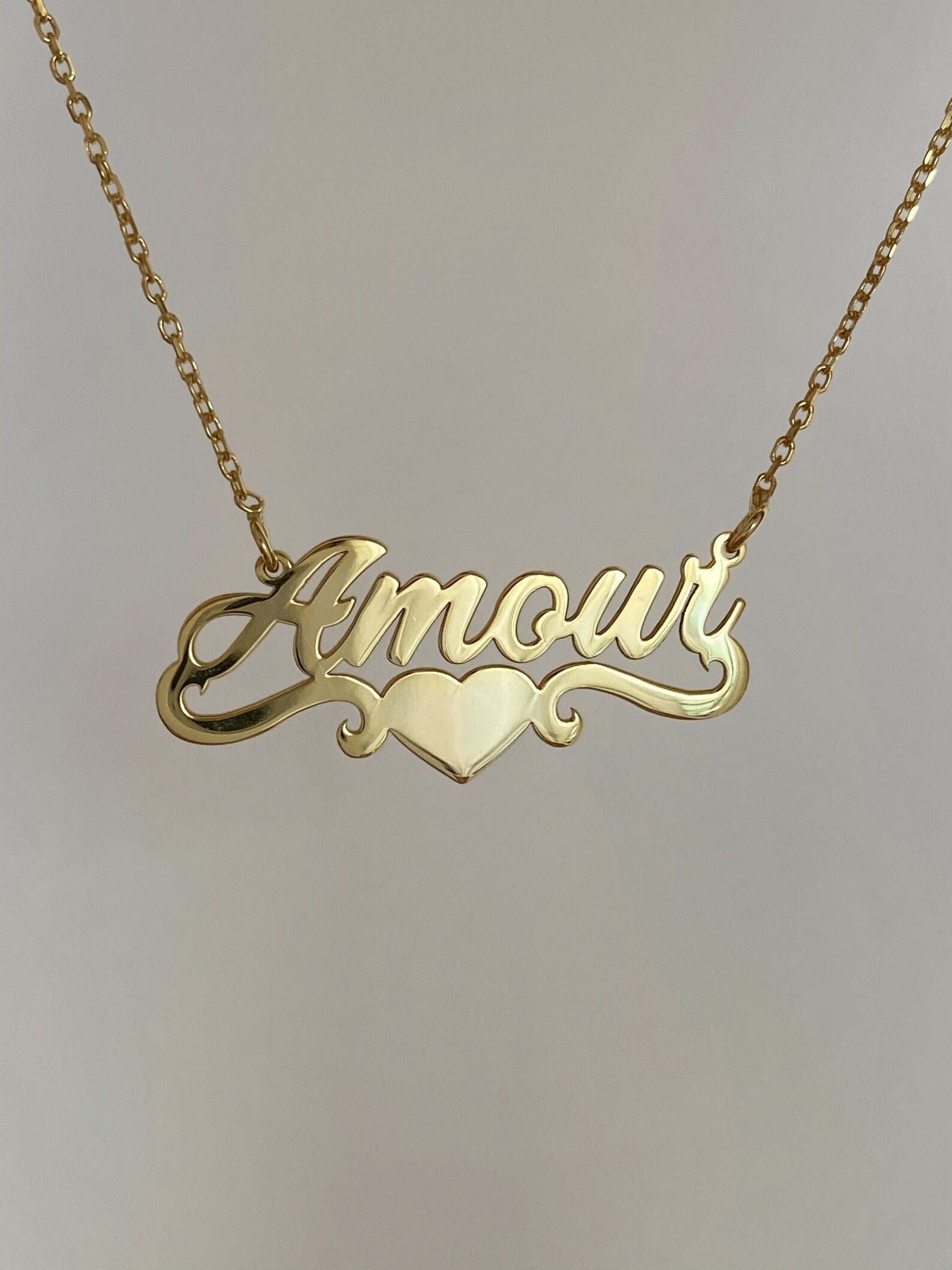 Personalized 14k Gold Name Necklace