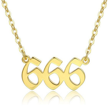 Personalized 14K Gold Angel Number Necklace