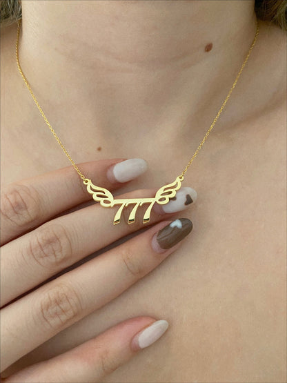 Sterling Silver Angel Number Necklace