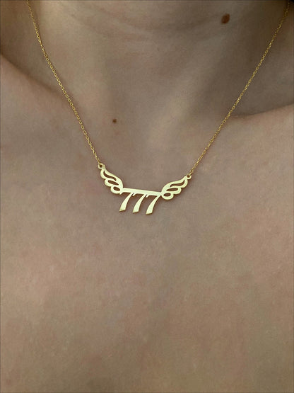 Sterling Silver Angel Number Necklace