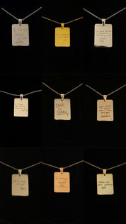 Custom Handwriting Gold Necklace Gift