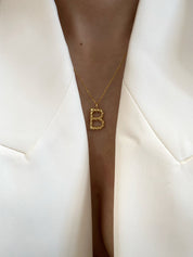 Personalized Gold Initial Twist Necklace