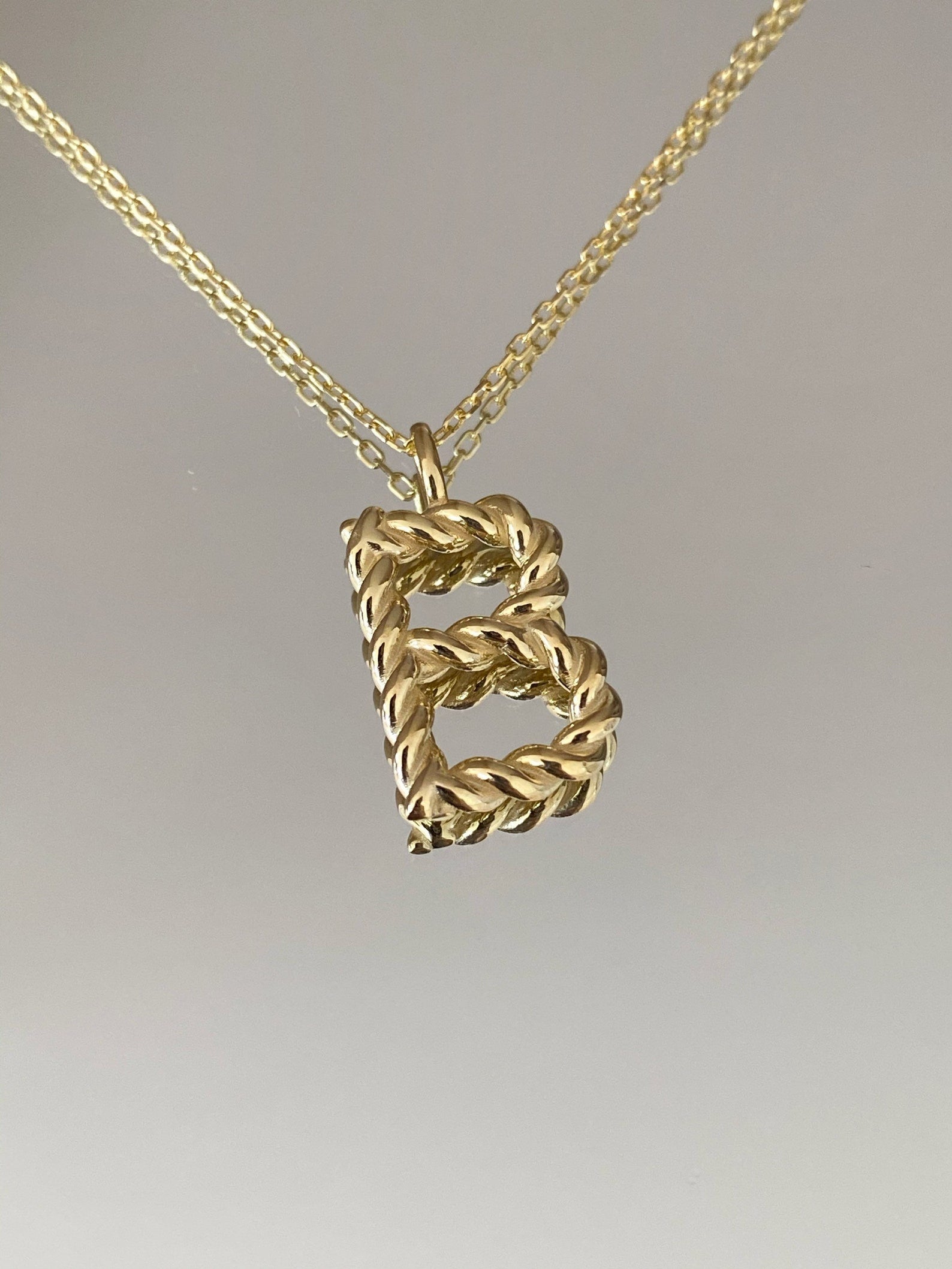 Personalized Gold Initial Twist Necklace