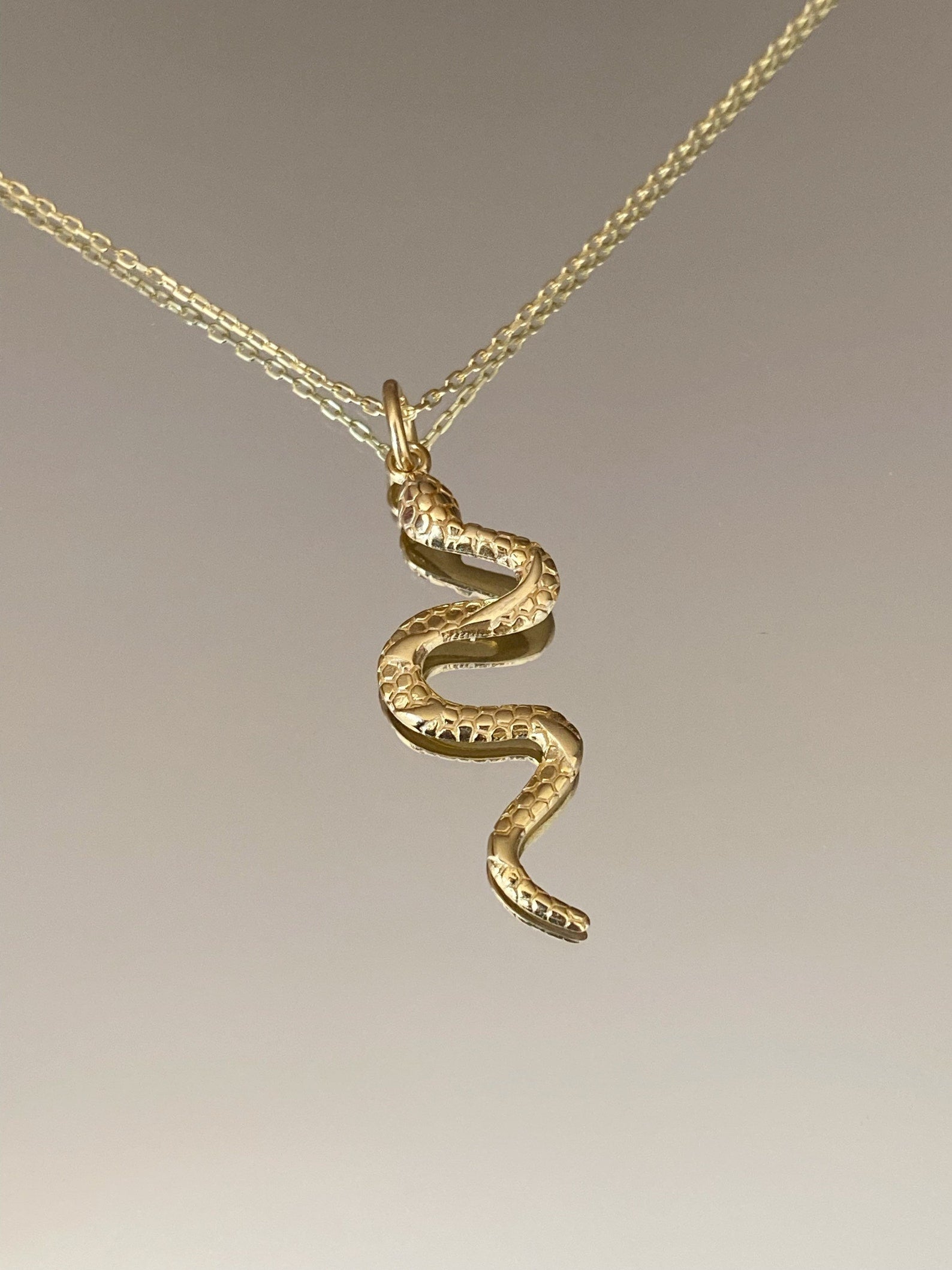 Sterling Silver Snake Necklace for Her