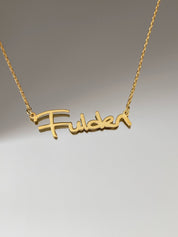 Personalized Cursive Name Necklace in Gold