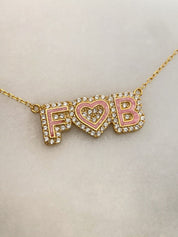 Colorful Personalized Crystal Necklace for Her