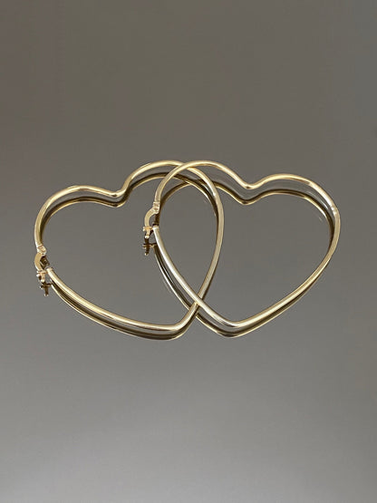 Personalized Heart Shaped Hoop Earrings in Silver