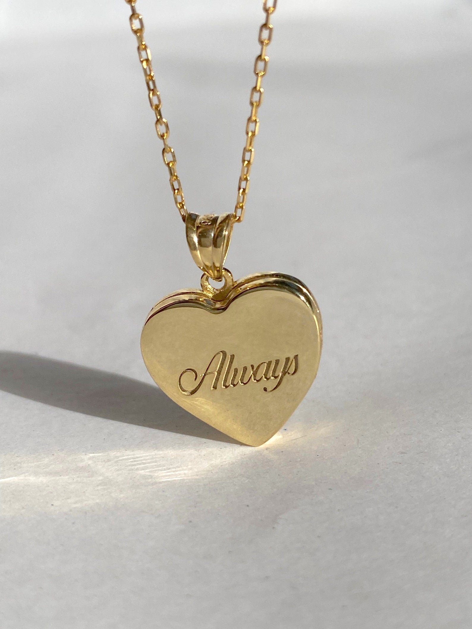 Custom 14k Gold Heart Locket Necklace